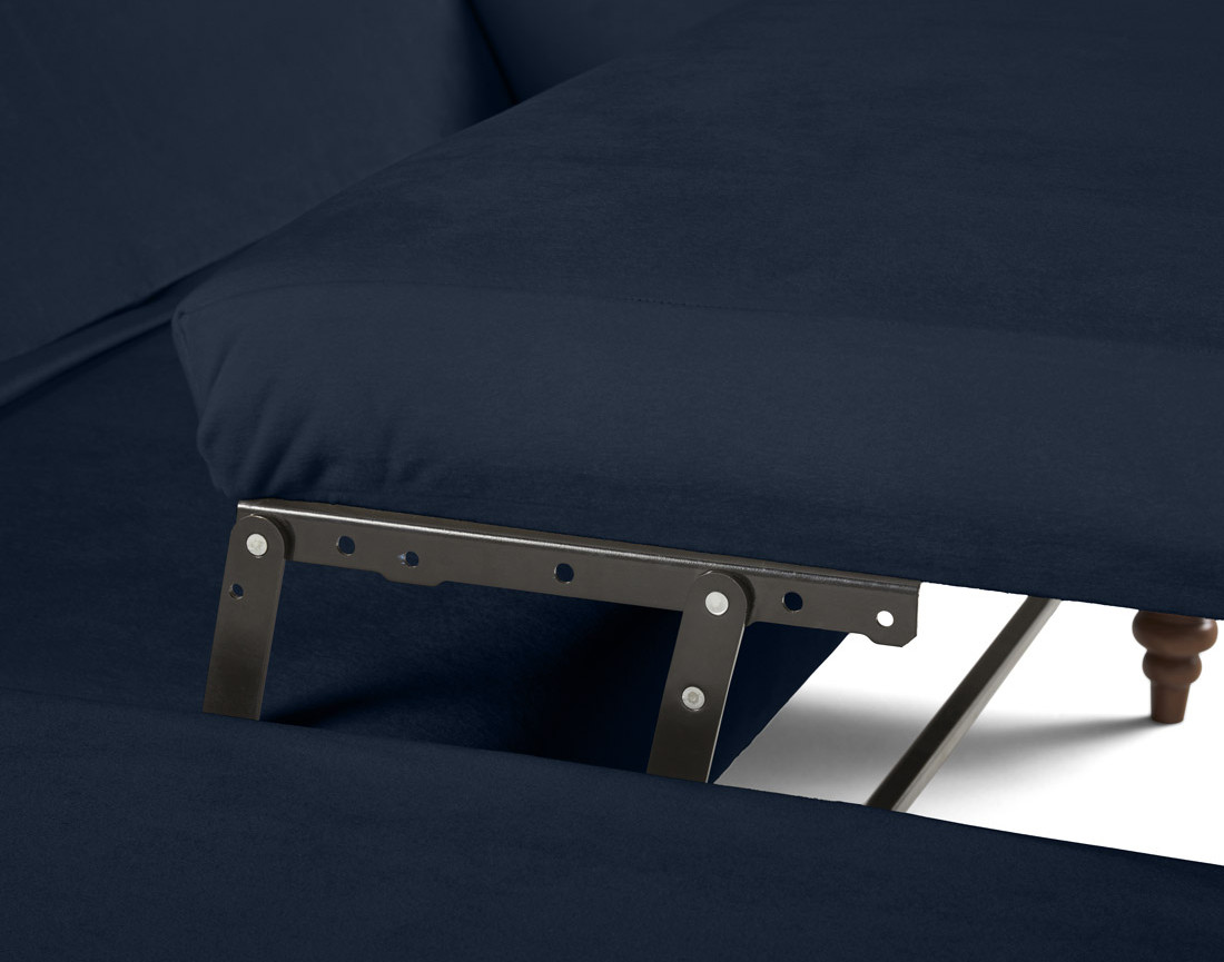 Canapé d'angle gauche 4 places convertible en velours Flamingo