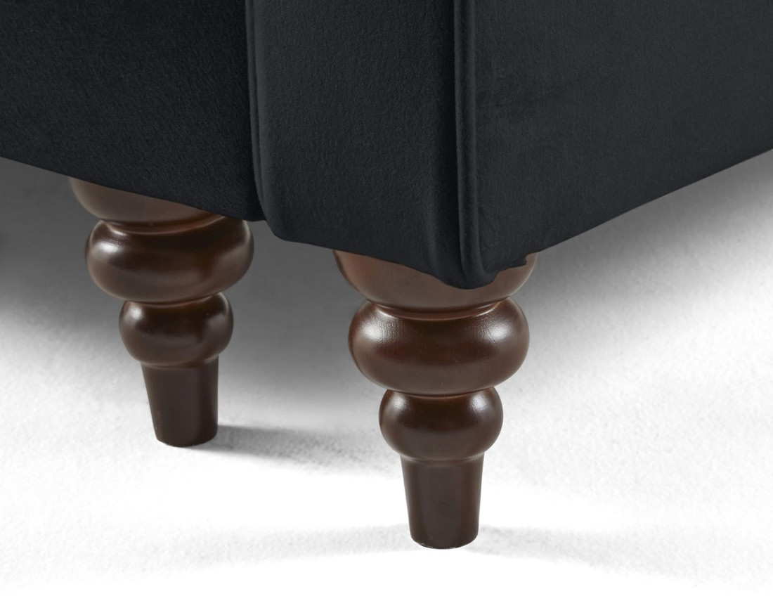 Canapé d'angle gauche 4 places convertible en velours Flamingo Canapé d'angle gauche 4 places convertible en velours Flamingo