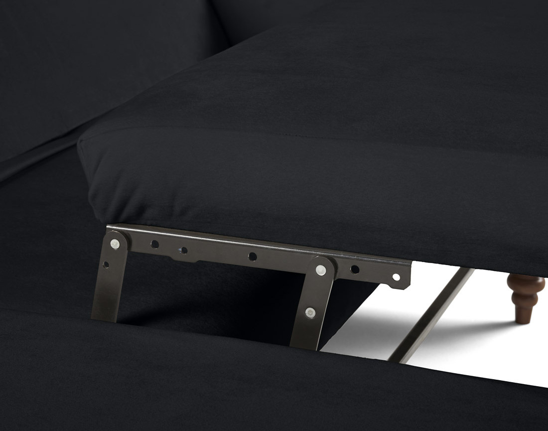 Canapé d'angle gauche 4 places convertible en velours Flamingo Canapé d'angle gauche 4 places convertible en velours Flamingo