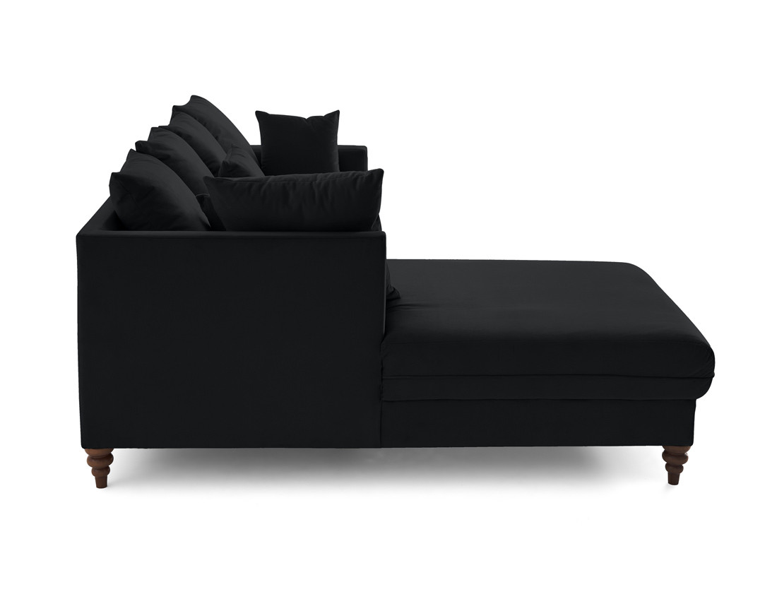 Canapé d'angle gauche 4 places convertible en velours Flamingo Canapé d'angle gauche 4 places convertible en velours Flamingo