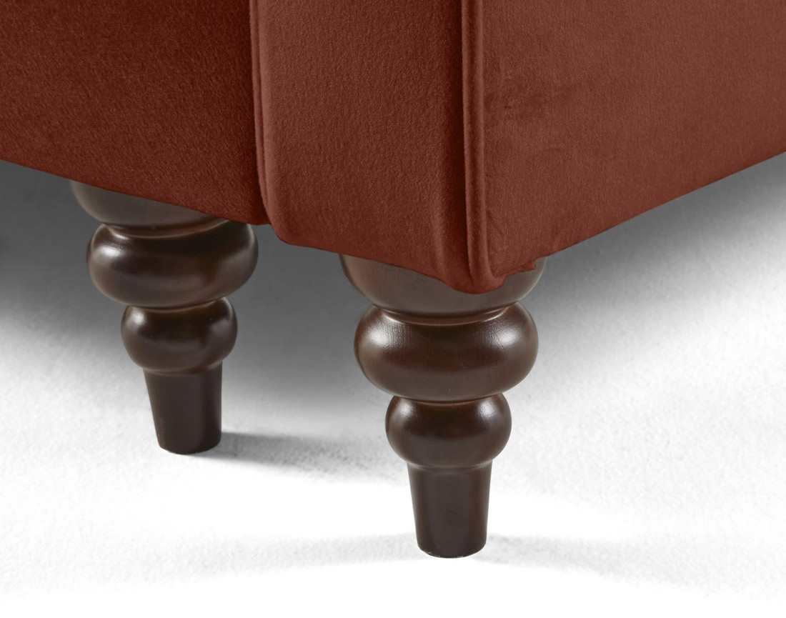 Canapé d'angle gauche 4 places convertible en velours Flamingo