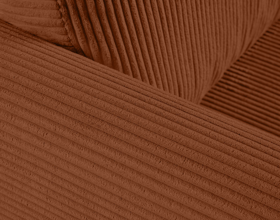 Canapé 3 places convertible déplimousse en velours côtelé Marilia