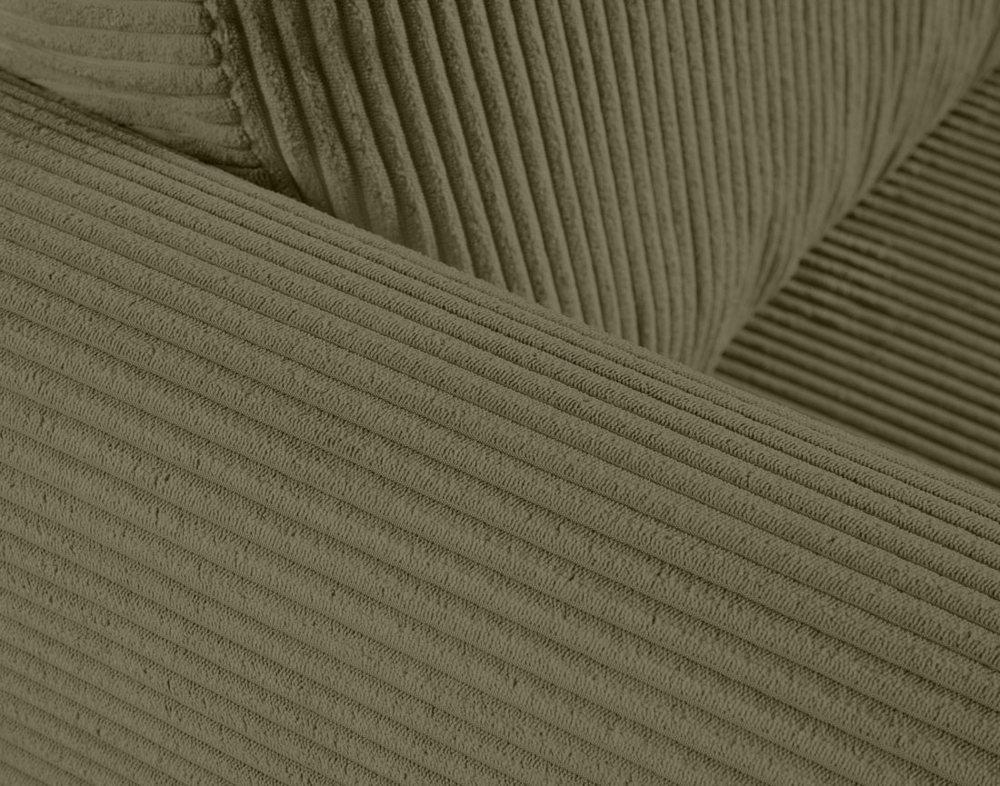 Canapé 3 places convertible déplimousse en velours côtelé Marilia