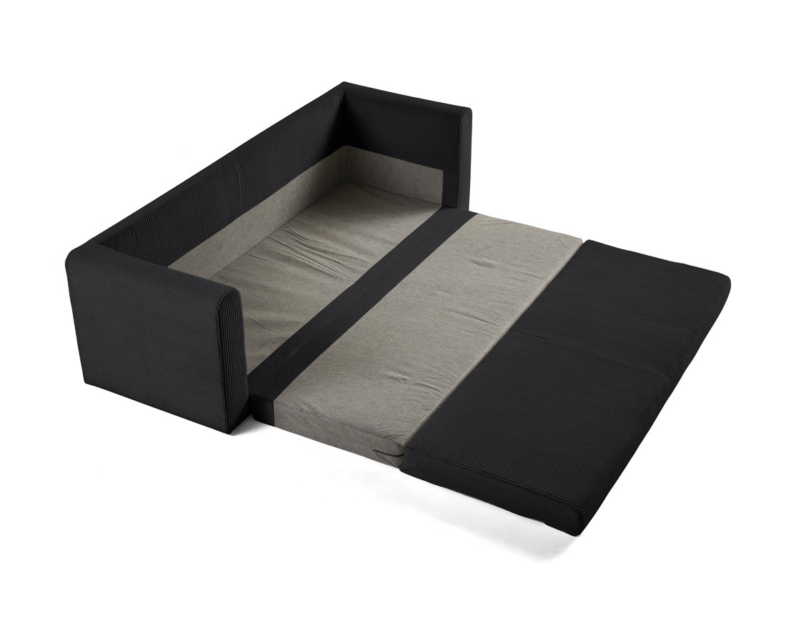 Canapé 3 places convertible déplimousse en velours côtelé Marilia Canapé 3 places convertible déplimousse en velours côtelé Marilia