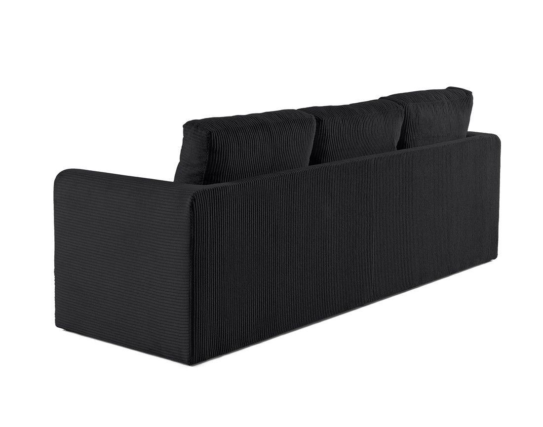 Canapé 3 places convertible déplimousse en velours côtelé Marilia Canapé 3 places convertible déplimousse en velours côtelé Marilia