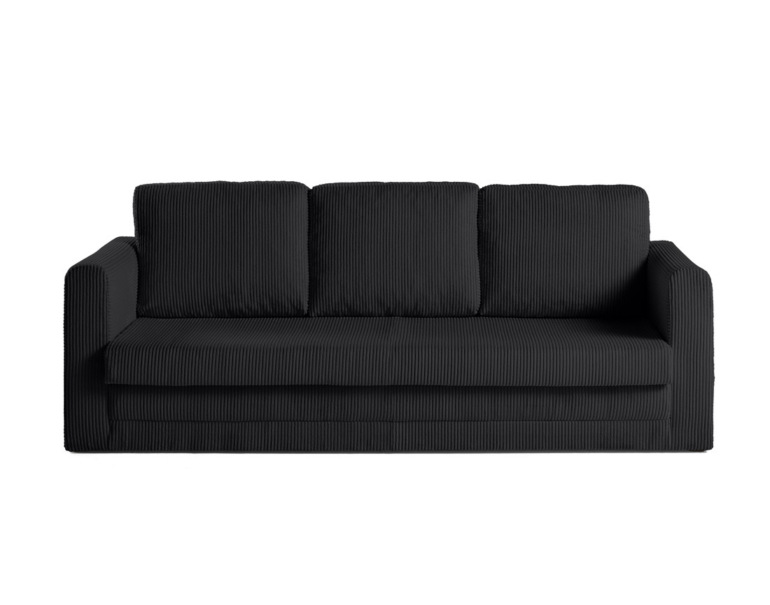 Canapé 3 places convertible déplimousse en velours côtelé Marilia Canapé 3 places convertible déplimousse en velours côtelé Marilia