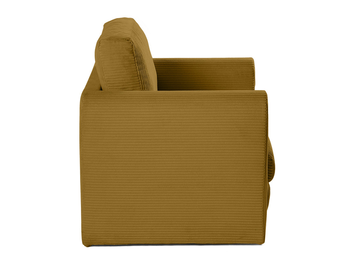 Fauteuil convertible déplimousse en velours côtelé Marilia