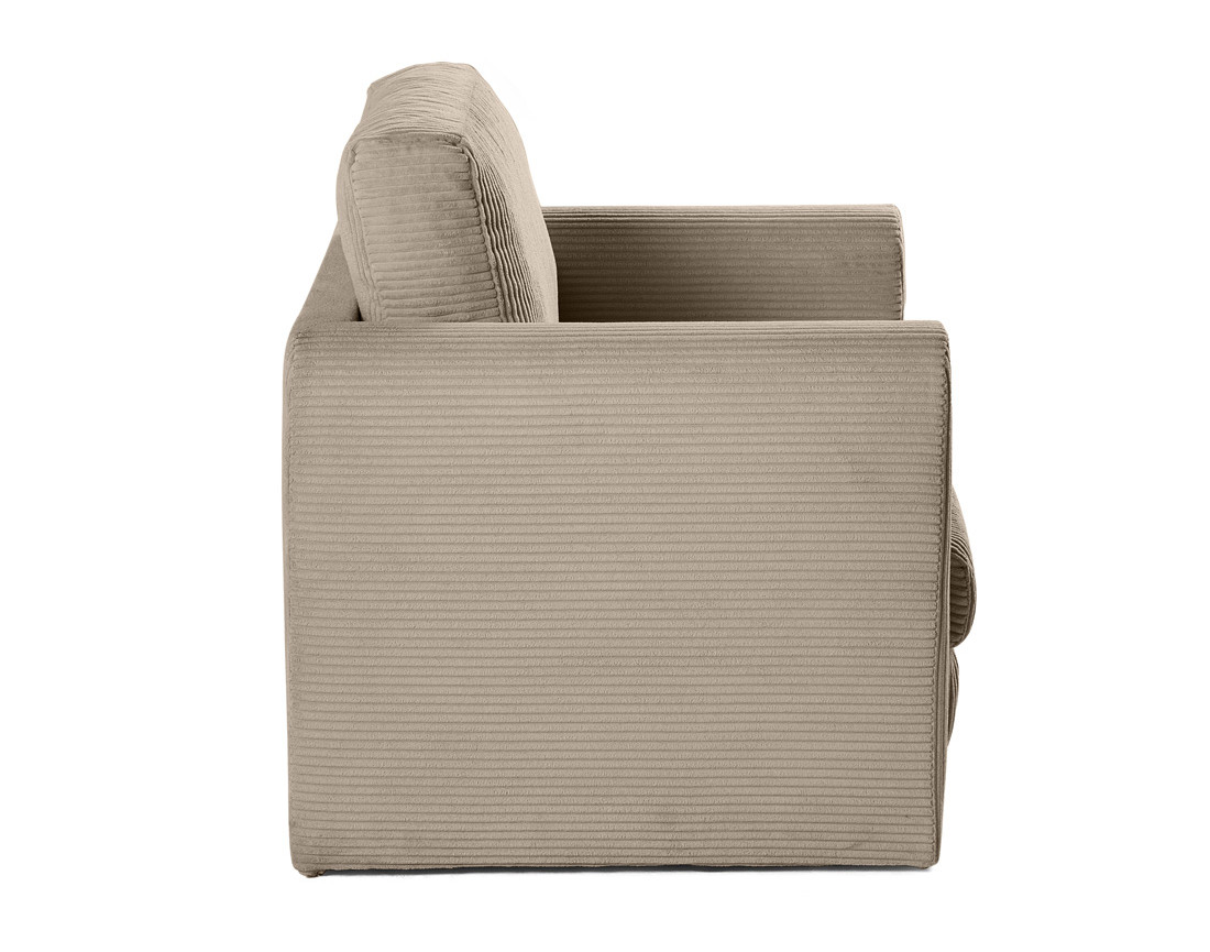 Fauteuil convertible déplimousse en velours côtelé Marilia