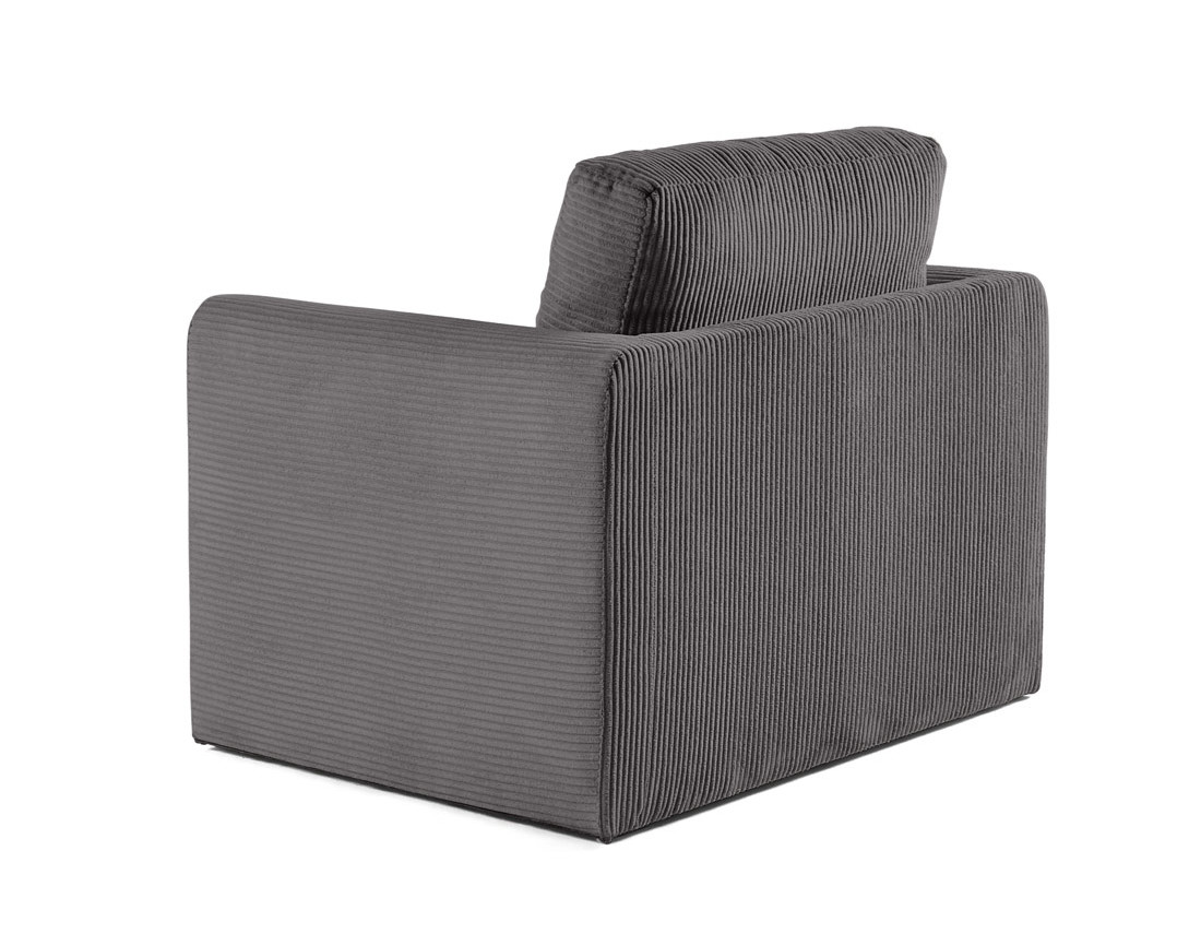 Fauteuil convertible déplimousse en velours côtelé Marilia