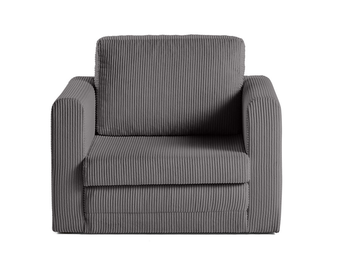 Fauteuil convertible déplimousse en velours côtelé Marilia