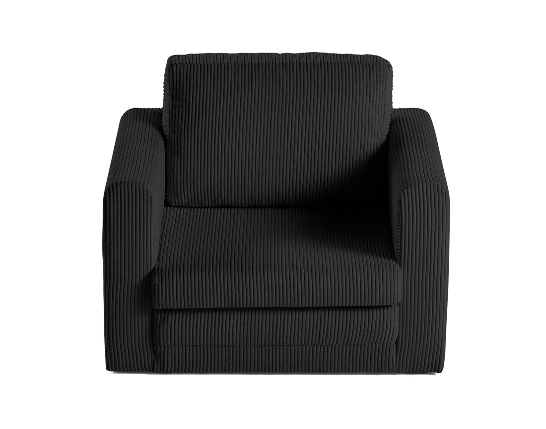 Fauteuil convertible déplimousse en velours côtelé Marilia