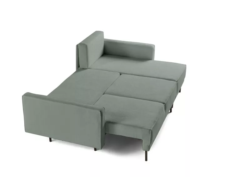 Canapé d'angle réversible convertible avec coffre en tissu Charlie