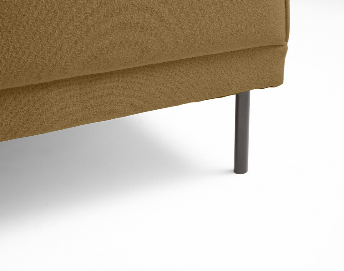 Canapé d'angle réversible convertible avec coffre en tissu Charlie