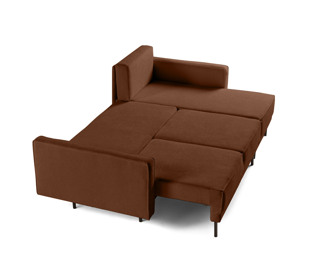 Canapé d'angle réversible convertible avec coffre en tissu Charlie