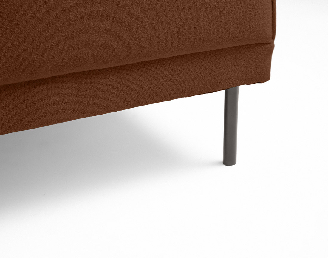 Canapé d'angle réversible convertible avec coffre en tissu Charlie