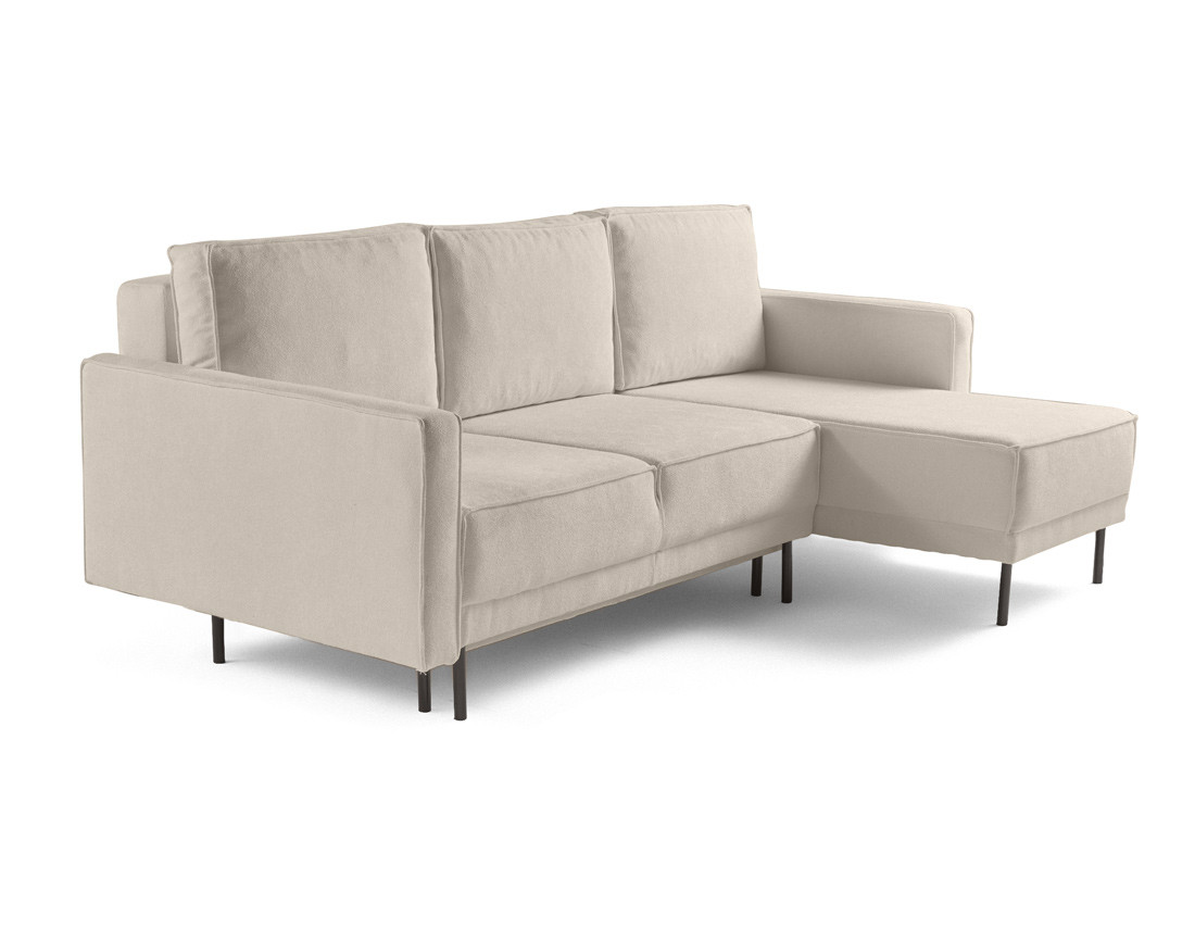 Canapé d'angle réversible convertible avec coffre en tissu Charlie Canapé d'angle réversible convertible avec coffre en tissu Charlie