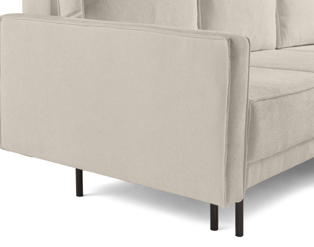 Canapé d'angle réversible convertible avec coffre en tissu Charlie Canapé d'angle réversible convertible avec coffre en tissu Charlie