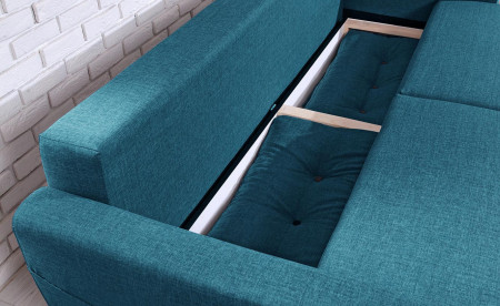 BOBOCHIC Oslo - Canapé 3 places convertible - avec coffre - en tissu style scandinave rétro BOBOCHIC Oslo - Canapé 3 places convertible - avec coffre - en tissu style scandinave rétro