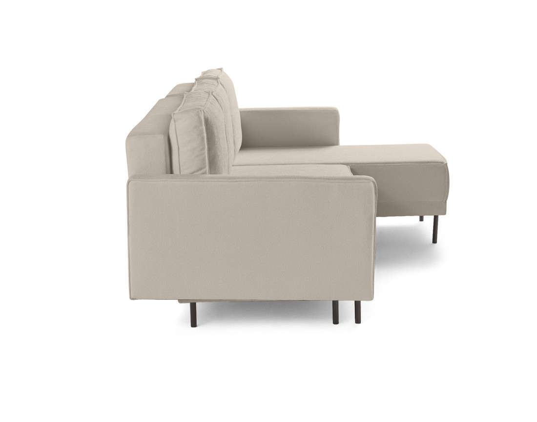 Canapé d'angle réversible convertible avec coffre en tissu Charlie Canapé d'angle réversible convertible avec coffre en tissu Charlie