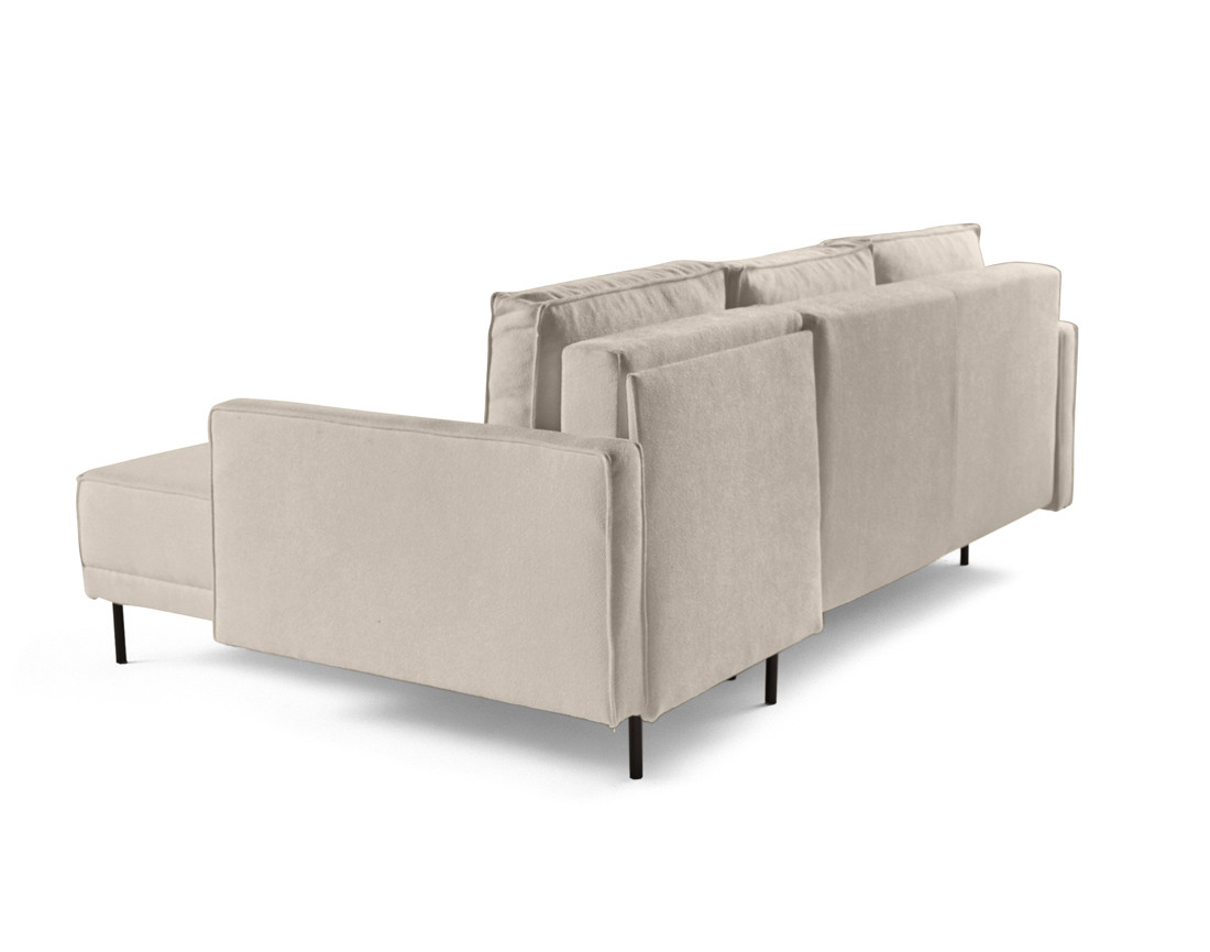 Canapé d'angle réversible convertible avec coffre en tissu Charlie Canapé d'angle réversible convertible avec coffre en tissu Charlie