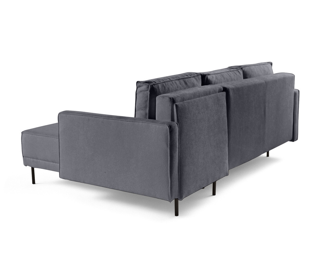 Canapé d'angle réversible convertible avec coffre en tissu Charlie Canapé d'angle réversible convertible avec coffre en tissu Charlie