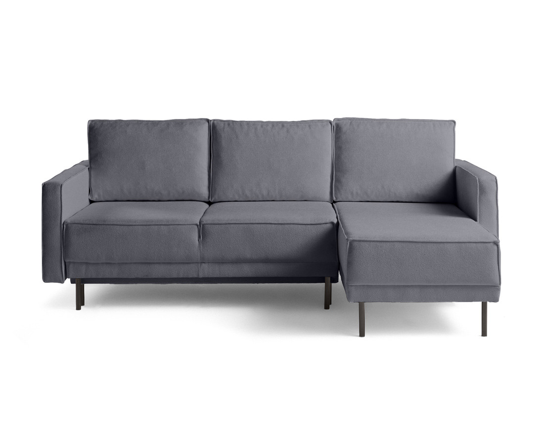 Canapé d'angle réversible convertible avec coffre en tissu Charlie Canapé d'angle réversible convertible avec coffre en tissu Charlie