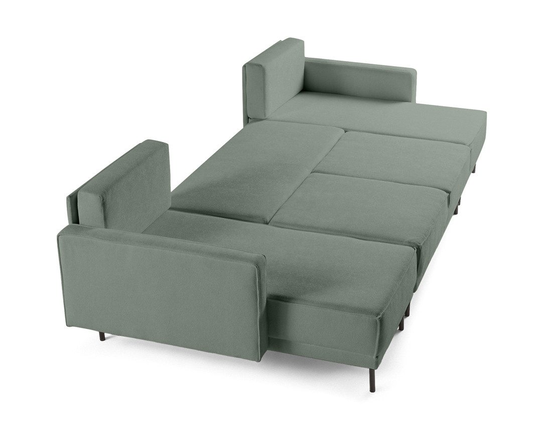 Canapé panoramique en U convertible avec coffre en tissu Charlie