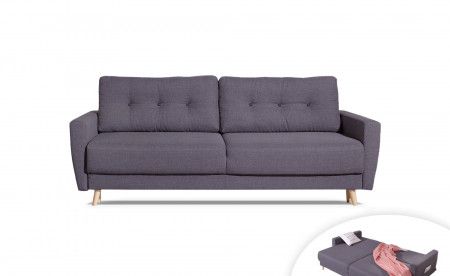 BOBOCHIC Oslo - Canapé 3 places convertible - avec coffre - en tissu style scandinave rétro BOBOCHIC Oslo - Canapé 3 places convertible - avec coffre - en tissu style scandinave rétro