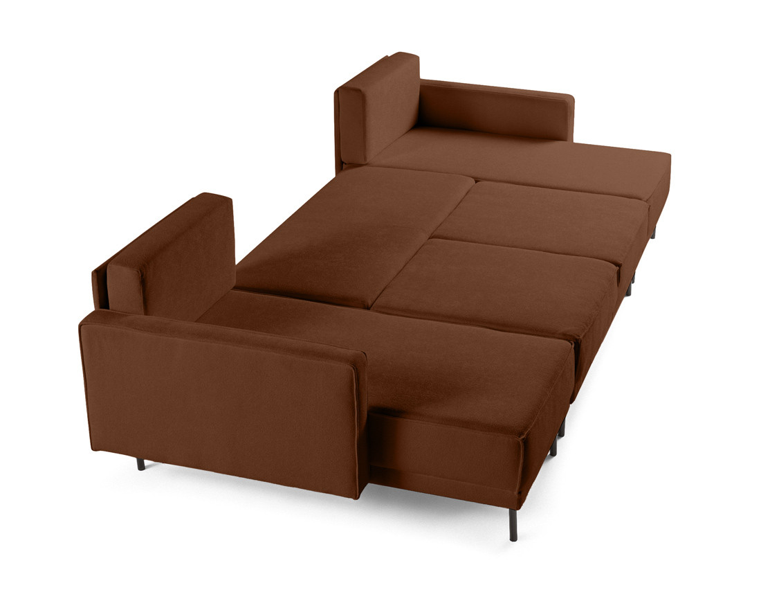 Canapé panoramique en U convertible avec coffre en tissu Charlie