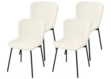 Lot de 4 chaises beige 80cm Castillo