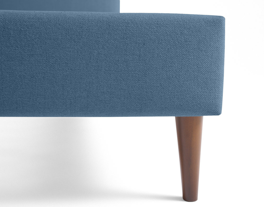 Lit 140x190 cm avec sommier inclus en tissu Monet