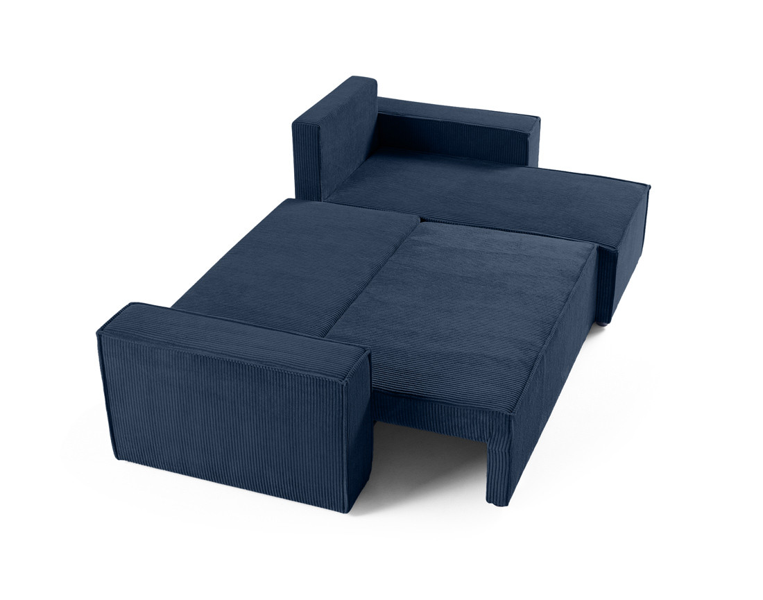 Canapé d'angle réversible 4 places - convertible avec coffre - en velours côtelé - Cezanne