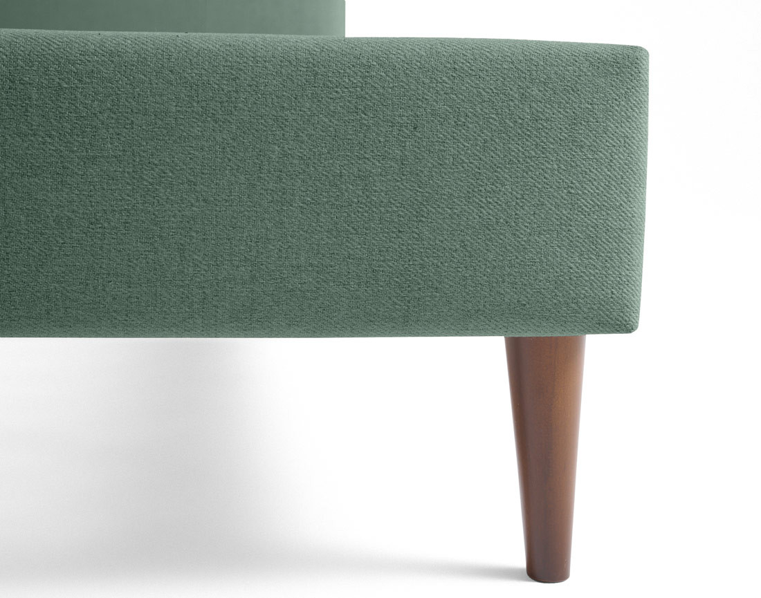 Lit 160x200 cm avec sommier inclus en tissu Monet