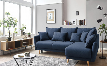 BOBOCHIC MIA - Canapé d'angle convertible scandinave - avec coffre - 4 places - Droit BOBOCHIC MIA - Canapé d'angle convertible scandinave - avec coffre - 4 places - Droit