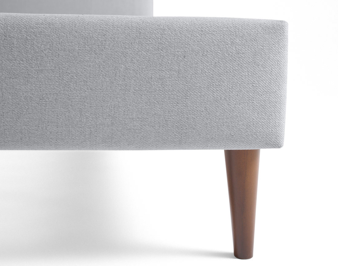 Lit 160x200 cm avec sommier inclus en tissu Monet