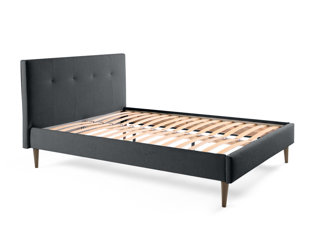 Lit 160x200 cm avec sommier inclus en tissu Monet