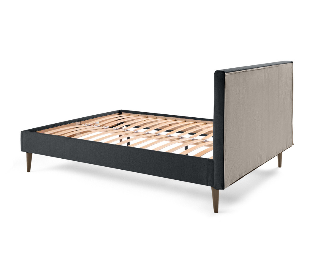 Lit 160x200 cm avec sommier inclus en tissu Monet