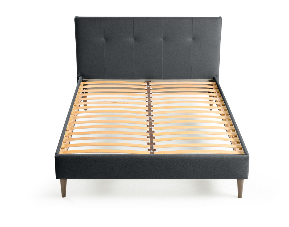 Lit 160x200 cm avec sommier inclus en tissu Monet