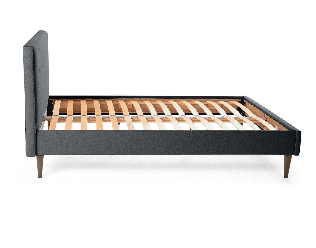 Lit 160x200 cm avec sommier inclus en tissu Monet