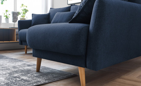 BOBOCHIC MIA - Canapé d'angle convertible scandinave - avec coffre - 4 places - Droit BOBOCHIC MIA - Canapé d'angle convertible scandinave - avec coffre - 4 places - Droit