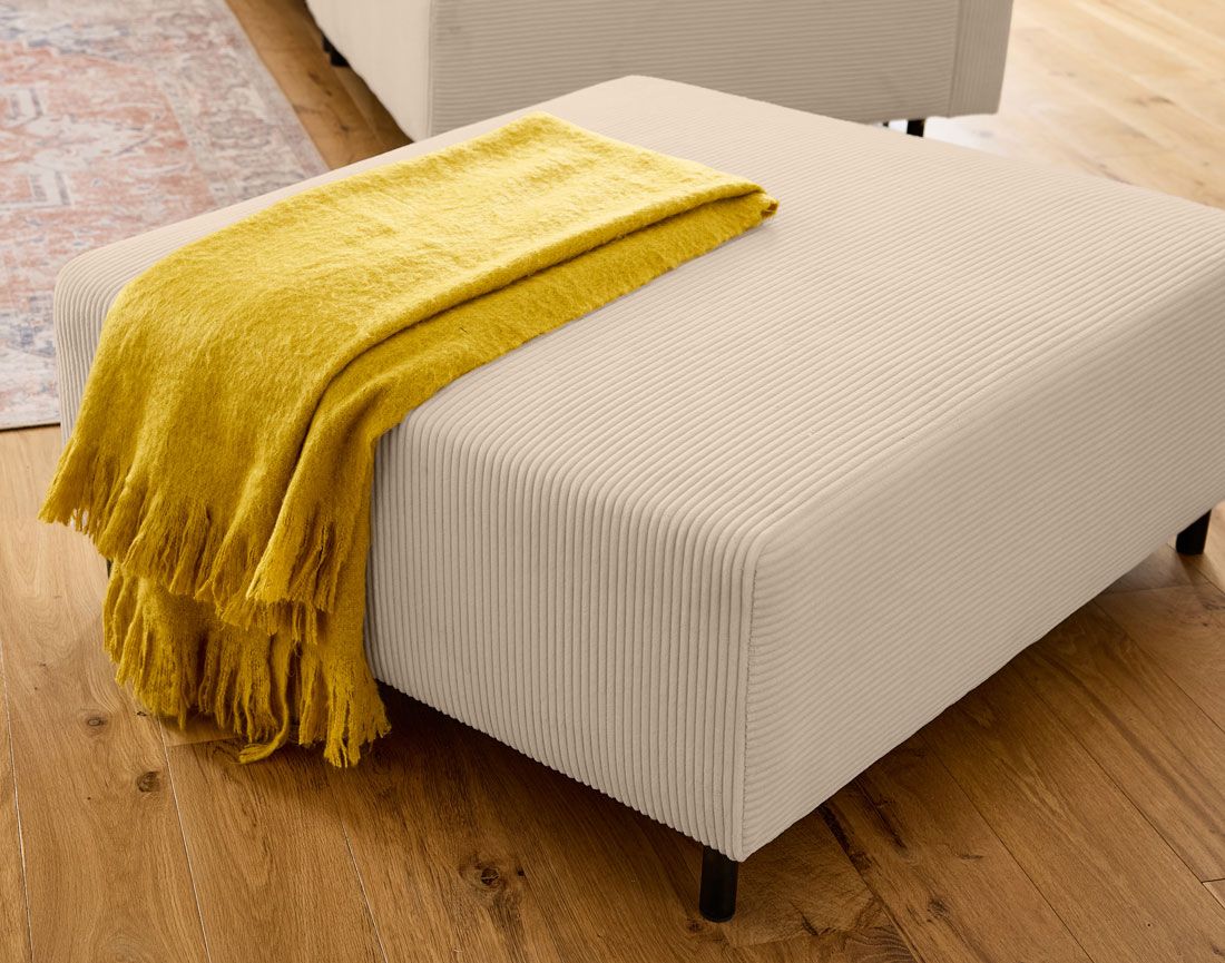 Edinburg - pouf modulable - en velours côtelé Lisa Design