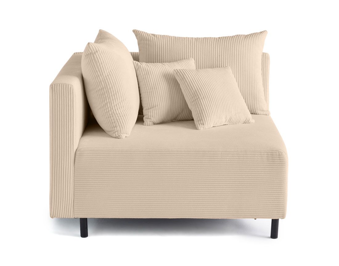 Edinburg - module d'assise d'angle gauche - en velours côtelé Lisa Design Edinburg - module d'assise d'angle gauche - en velours côtelé Lisa Design