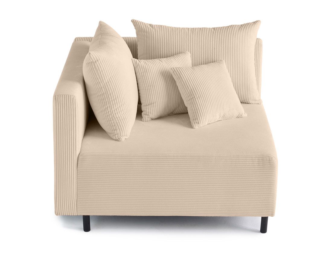 Edinburg - module d'assise d'angle gauche - en velours côtelé Lisa Design Edinburg - module d'assise d'angle gauche - en velours côtelé Lisa Design