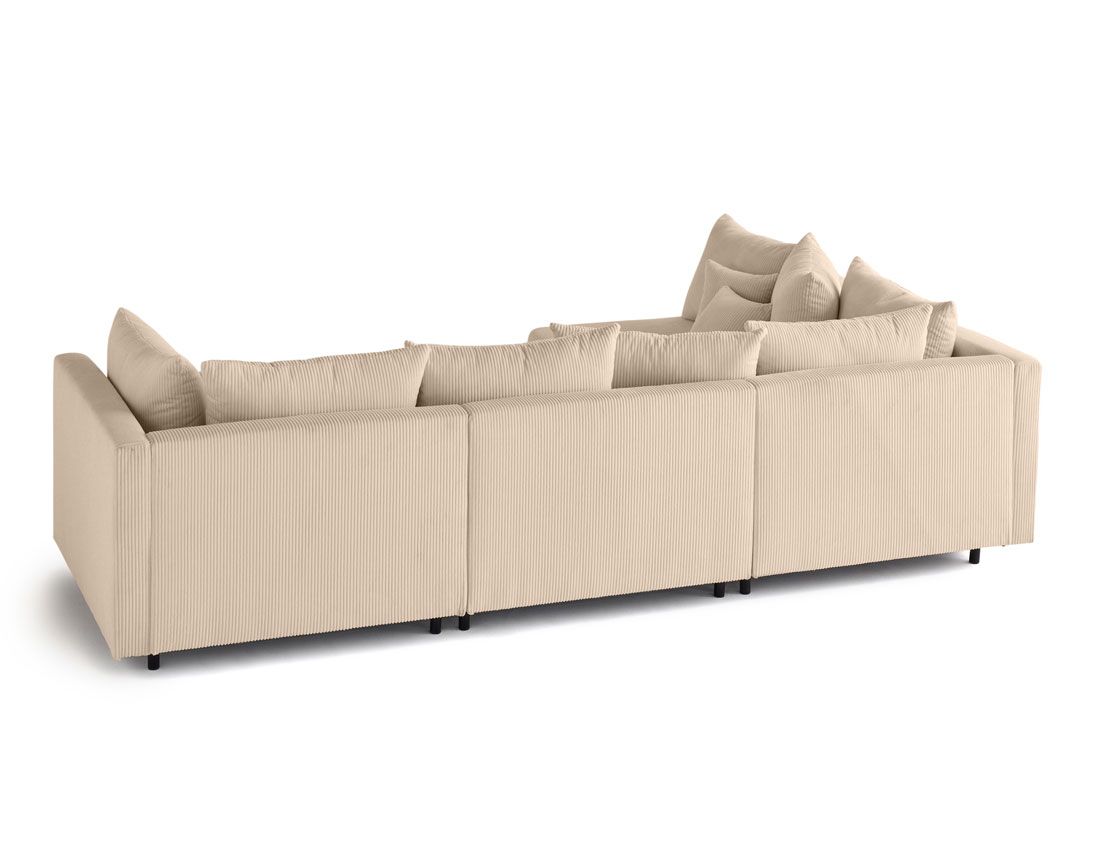 Edinburg - canapé modulable d'angle réversible 4 places - en velours côtelé Lisa Design