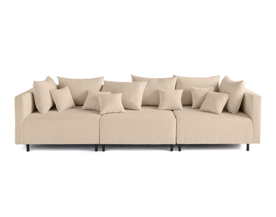 Edinburg - canapé modulable 3 places - velours côtelé Lisa Design