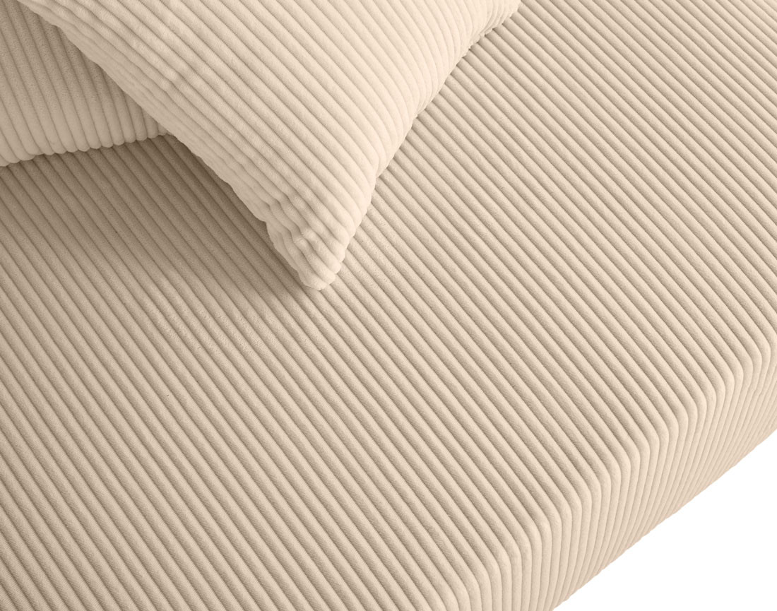 Canapé modulable 3 places en velours côtelé Edinburg