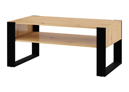 Table basse bois et noir 110 cm Donnely