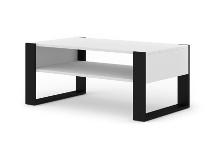 Table basse blanc et noir 110 cm Donnely