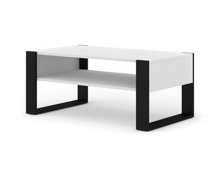 Table basse blanc et noir 110 cm Donnely