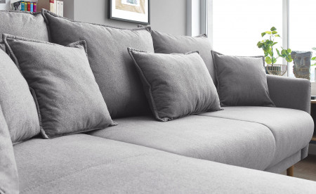 BOBOCHIC MIA - Canapé d'angle convertible scandinave - avec coffre - 4 places - Gauche BOBOCHIC MIA - Canapé d'angle convertible scandinave - avec coffre - 4 places - Gauche